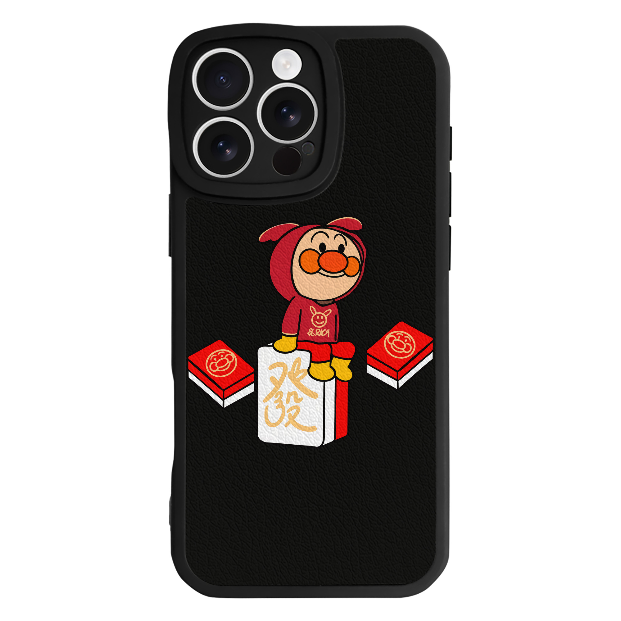 （画像用） アンパンマン Anpanman 【iPhone 16シリーズ対応】シリコンスマホケース（レザー調） 材質：シリコン